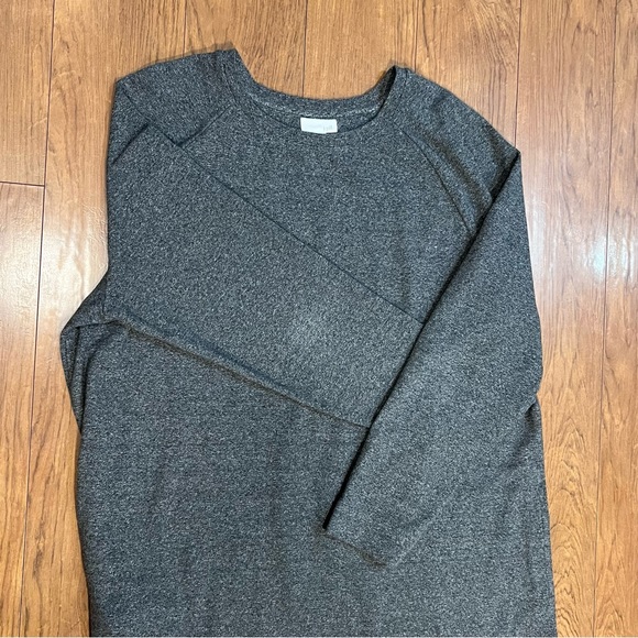 J.Jill Heather Grey Quiet Luxury Classic Lagenlook Lounge Warm Sweater Dress XL - Picture 4 of 7